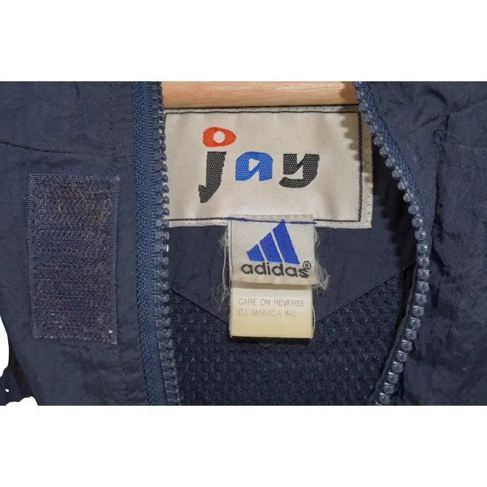 Vintage Adidas Jay Collection Windbreaker Jacket – Navy Blue – Men’s Size L
